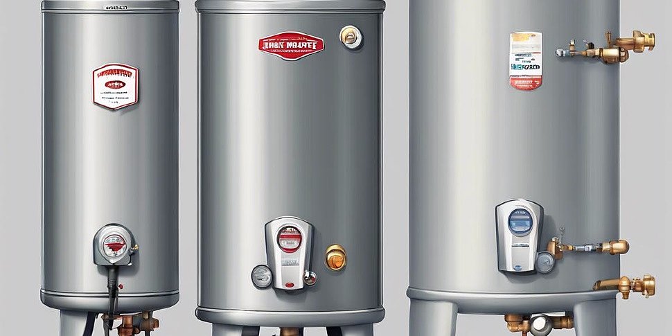 иллюстрация двух типов водонагревателей: с баком и без, рядом для сравнения