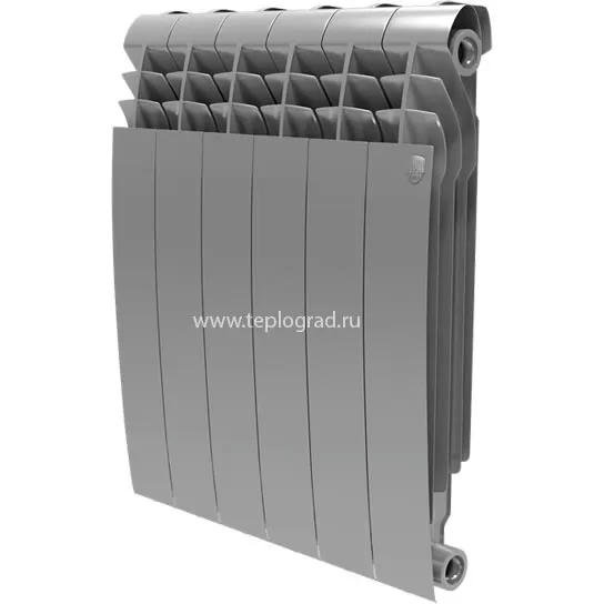 Биметаллический радиатор Royal Thermo BiLiner 500 Silver Satin 4 секции