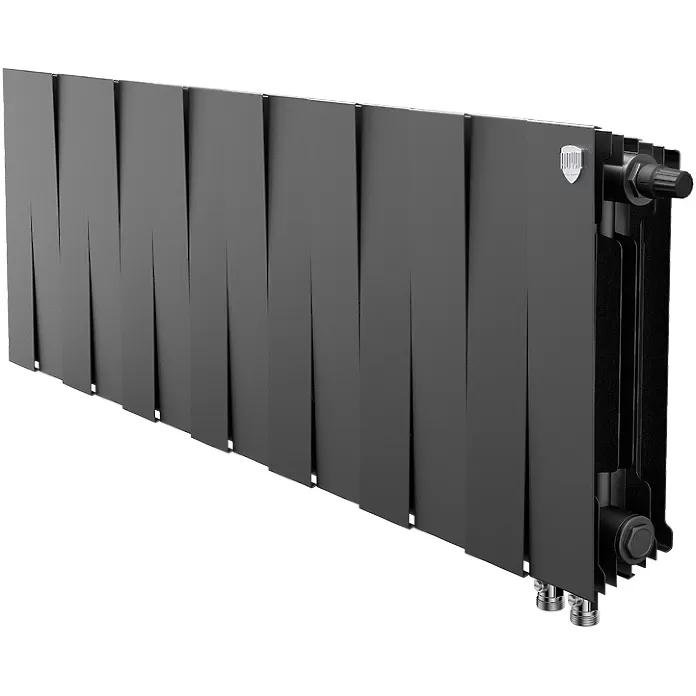 Биметаллический радиатор Royal Thermo PianoForte 300 Noir Sable 14 секций с нижним подключением