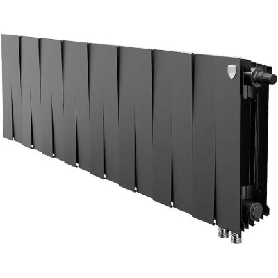 Биметаллический радиатор Royal Thermo PianoForte 300 Noir Sable 16 секций с нижним подключением