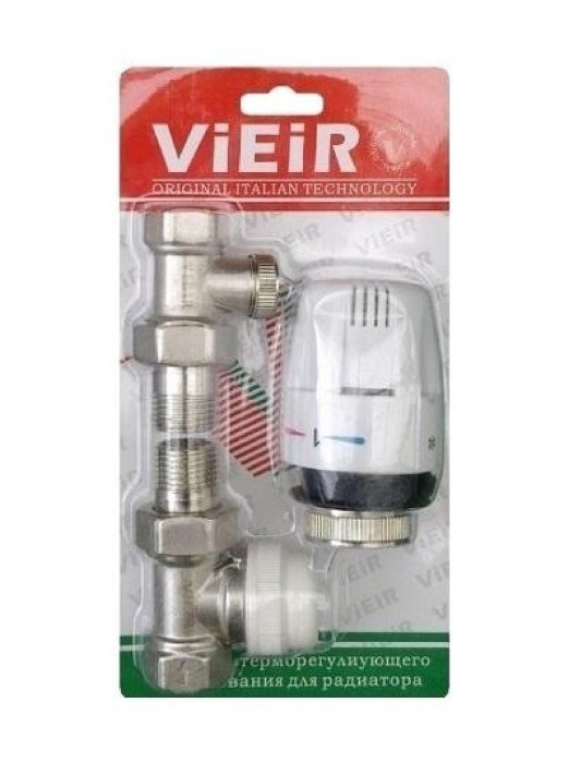Комплект терморегулирующий 1/2" прямой ViEiR