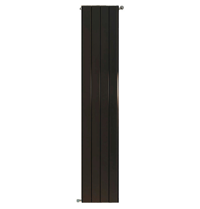 Алюминиевый радиатор Stout Sebino 1800 4 секции универсальное подключение (черный)
