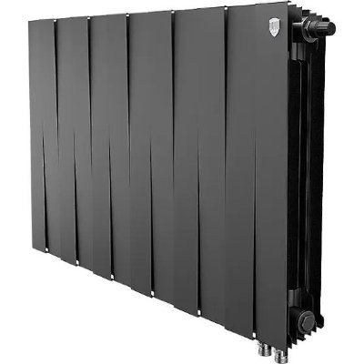 Биметаллический радиатор Royal Thermo PianoForte 500 Noir Sable 12 секций с нижним подключением