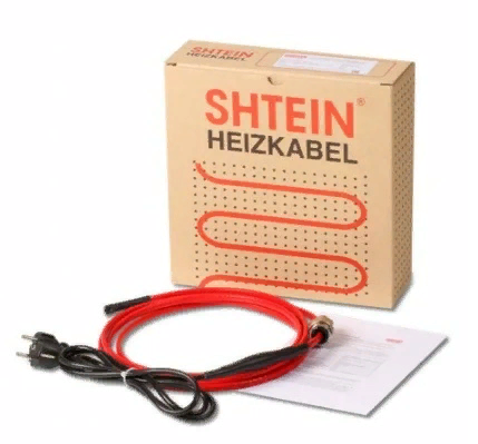 Комплект греющего кабеля SHTEIN SWT 10/15 MF для внутреннего обогрева трубы (трубогрей), с герметичным вводом