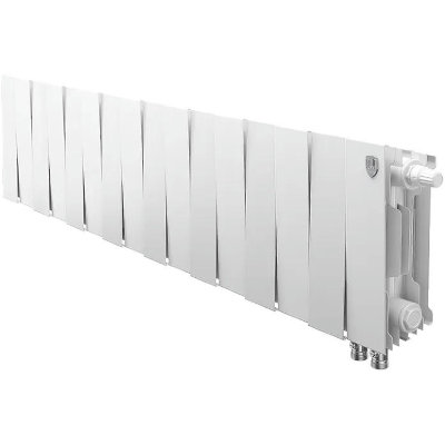 Биметаллический радиатор Royal Thermo PianoForte 200 Bianco Traffico 16 секций с нижним подключением