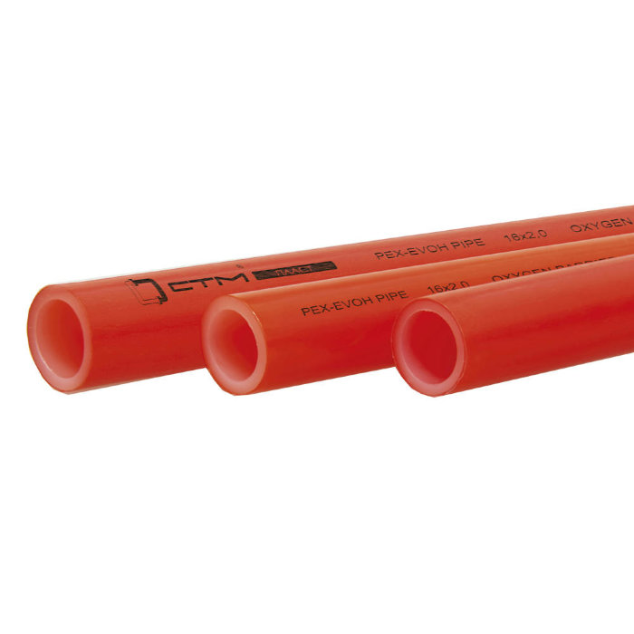 Труба PEX-EVOH для тёплого пола DN 16х2,0 СТМ ПЛАСТ (бухта 500 м) красная PL-51824