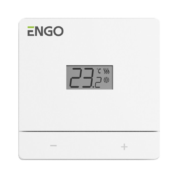 Термостат Salus ENGO Easy комнатный накладной с дисплеем 2хAAA белый